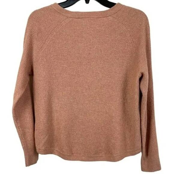 Madewell Jane Waffle Stitch Crew Neck Sweater Size Small Heather Rose NWT - Picture 4 of 7